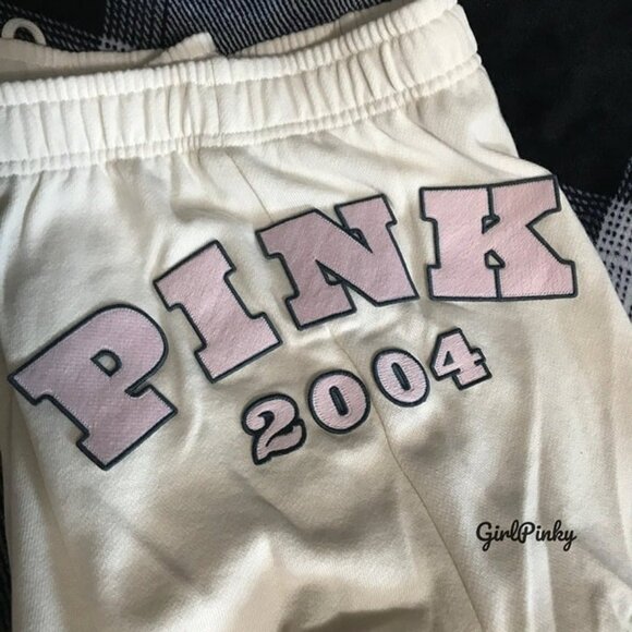 VS PINK SWEATPANTS OUTFIT & LOGO TEE IN WHITE SHELL LIMITED EDITION SIZE 2XL - Picture 6 of 11